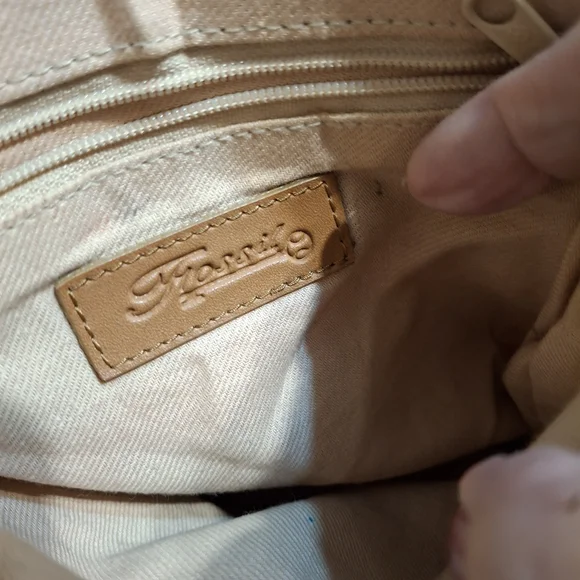 Fossil Woven Basket Crossbody Bag w/ Embroidered & Beaded Flowers - Cream - Picture 9 of 9